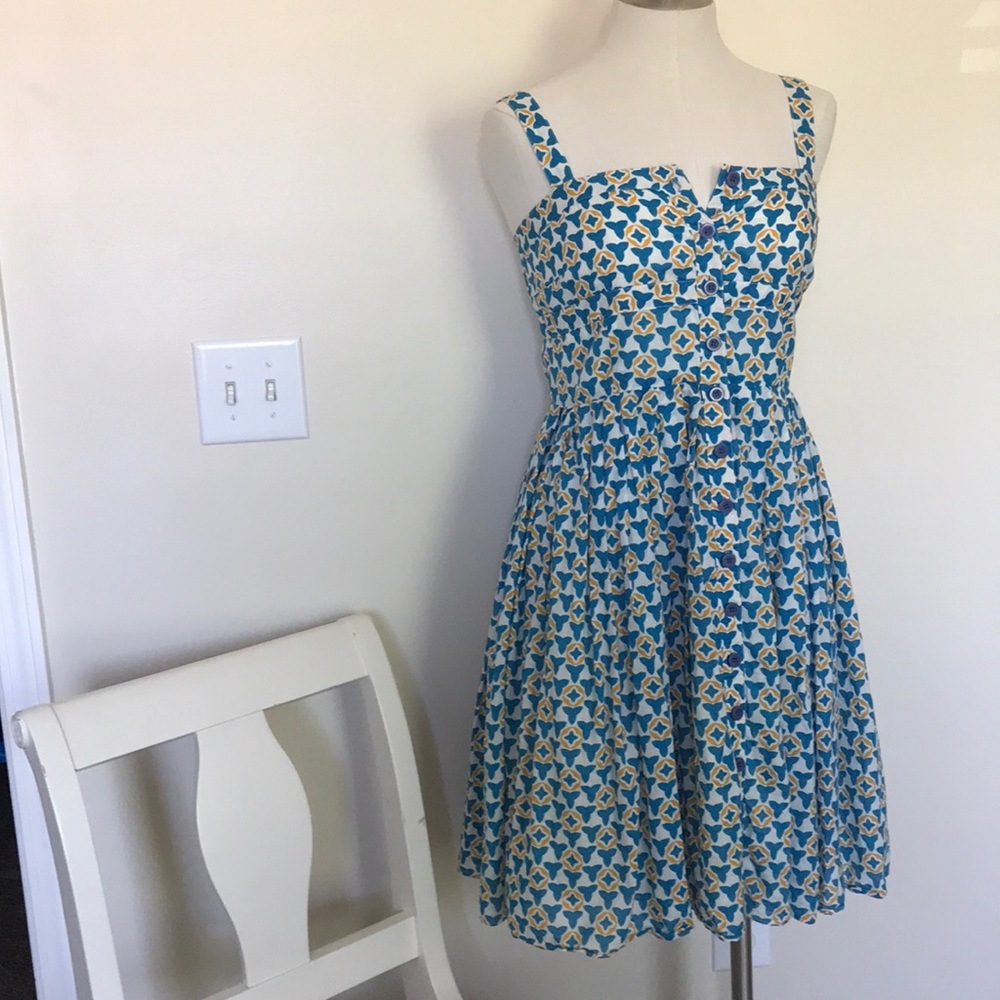 Blue & Yellow Tory Burch Sundress Size 8